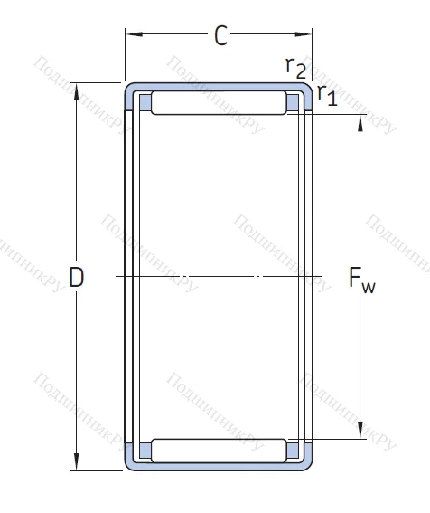 Игольчатый подшипник HK 1010