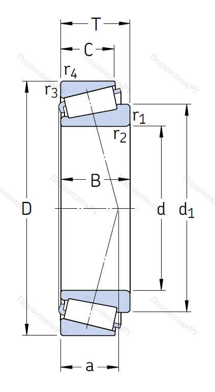 Конический роликовый подшипник 30216 J 2/Q от производителя  SKF