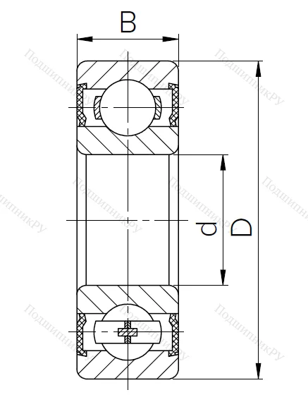 Шариковый однорядный подшипник 180104 T (6004-2RST.CRF) в Твери