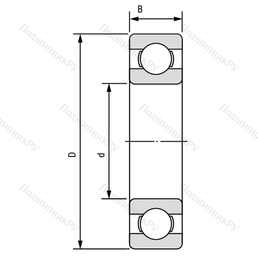 Модификация подшипника 6-226Л1 размер 130x230x40 от производителя  ГПЗ-3
