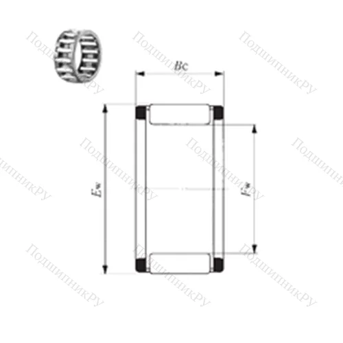 Подшипник игольчатый радиальный KT 243015 EG