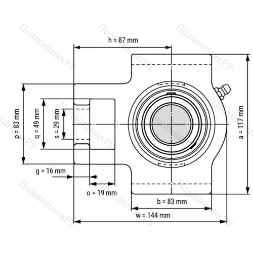 Подшипниковый узел UCT 209 - Вал: 45 мм