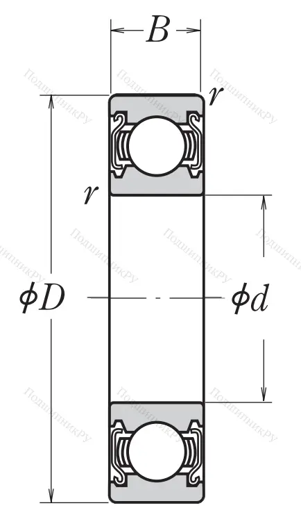 Однорядный шариковый подшипник 6024 ZZ C 3 E