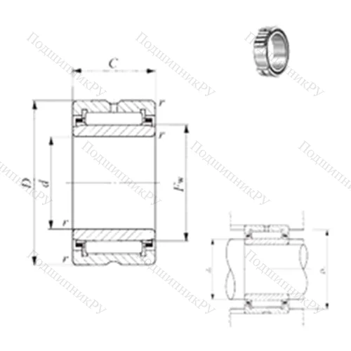 Подшипник игольчатый радиальный TAFI 223416