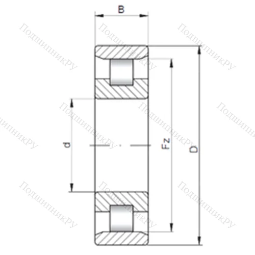 Подшипник роликовый радиальный N 3868 от производителя  CX