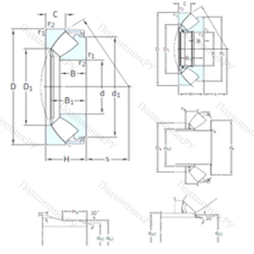 Подшипник роликовый упорно-радиальный 29328E от производителя  SKF