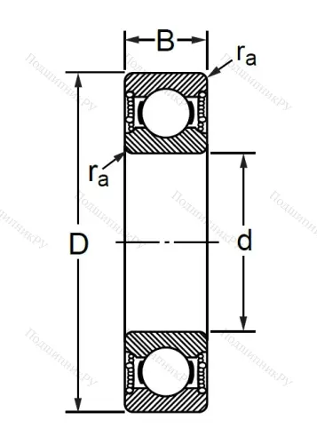 Шариковый однорядный подшипник 76-180302 (6302 2RSC 3) в Твери