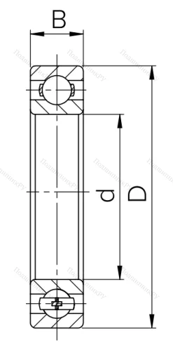 Шариковый однорядный подшипник 6-7000103 (16003) в Твери
