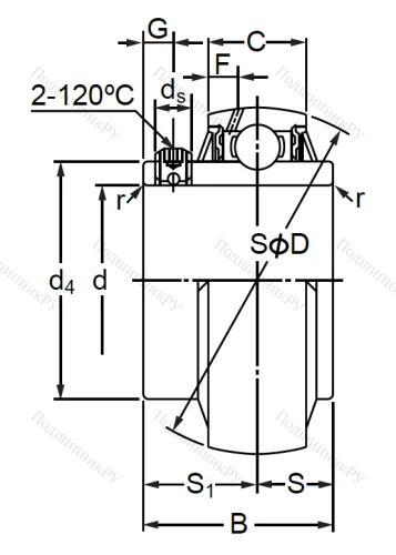 Корпусный подшипник UC 209 в Твери