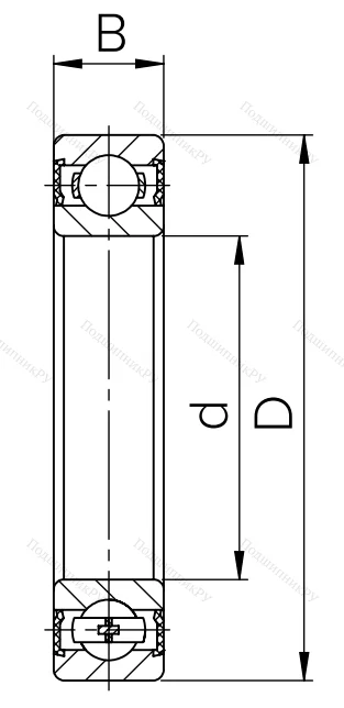 Шариковый однорядный подшипник 180609 T (62309 2RST) в Твери