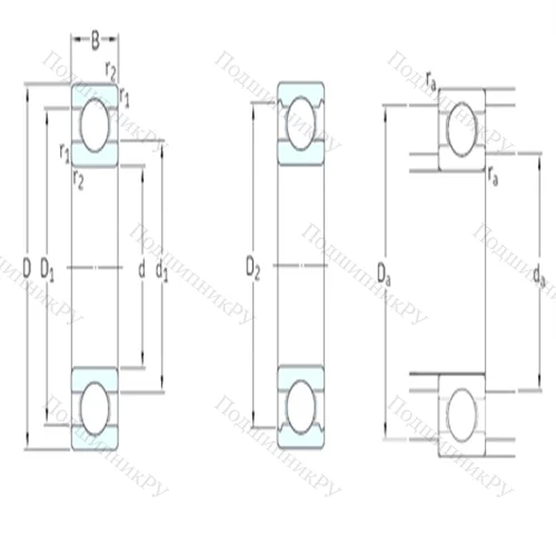 Подшипник шариковый радиальный 619/8 от производителя  SKF