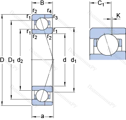 Подшипник 71905 ACE/HCP 4AH