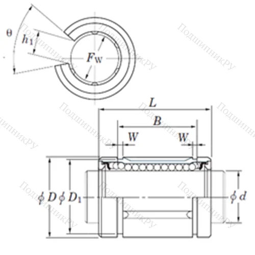 Подшипник шариковый линейный SDM 120OP