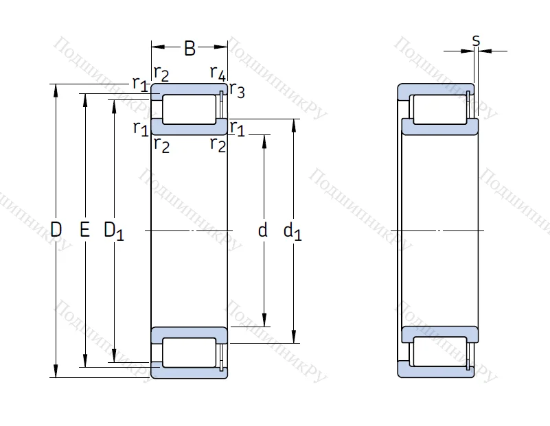 Роликовый цилиндрический подшипник NCF 2976 V от производителя  SKF
