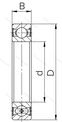Шариковый однорядный подшипник 180309 (6309 2RS) в Твери