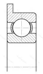Подшипник F 68/2,5ST/P 5 размер 2,5x6/7,1x1,8 от производителя  KOYO