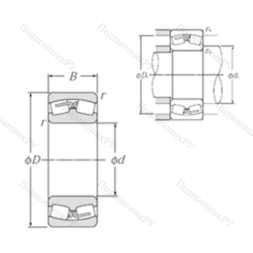Подшипник роликовый радиальный самоцентрирующийся 23980 от производителя  NTN Подшипник роликовый радиальный самоцентрирующийся 23980 от производителя  NTN