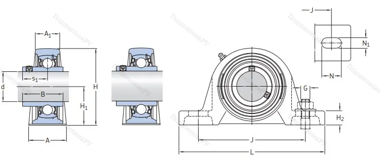 Подшипниковый узел SY 60 TR в Твери