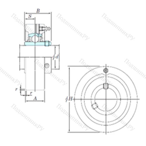 Подшипниковый узел шариковый радиальный UCCX 10-31