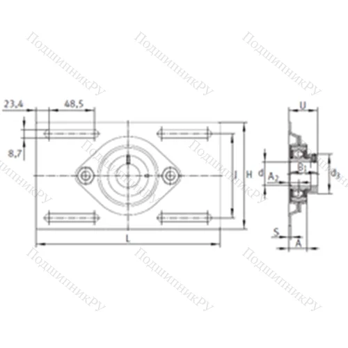 Подшипниковый узел шариковый радиальный