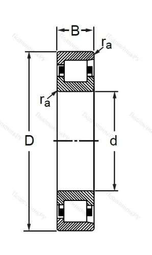 Цилиндрический роликовый подшипник 102407 (N 407 V) в Твери