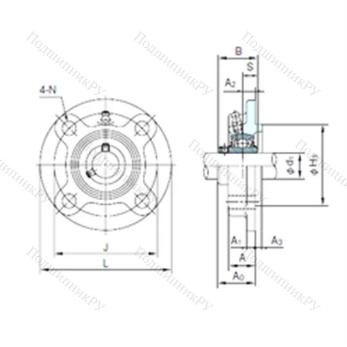 Подшипниковый узел шариковый радиальный UCFCX 13