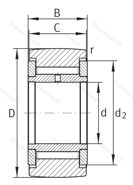 Игольчатый подшипник NATV 8