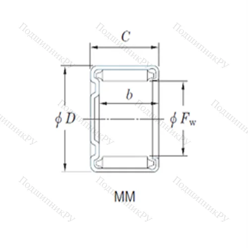 Подшипник игольчатый радиальный 28MM 3516