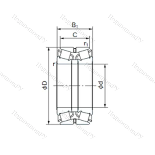 Подшипник роликовый радиально-упорный 180KBE 02