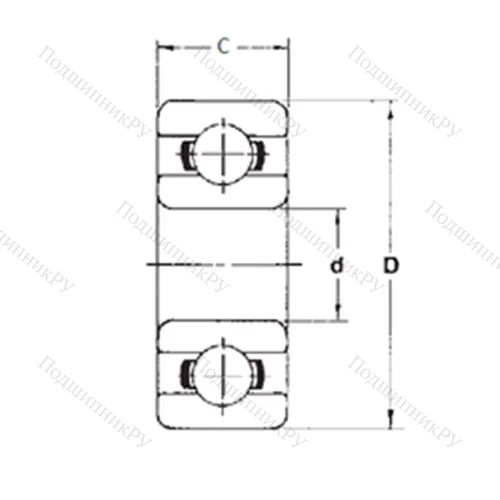Подшипник шариковый радиальный 77R 20