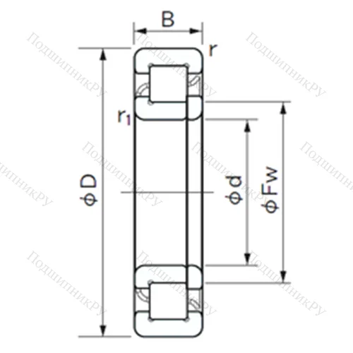 Подшипник роликовый радиальный NUP 326
