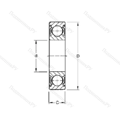 Подшипник шариковый радиальный 6819-ZZ от производителя  CYSD