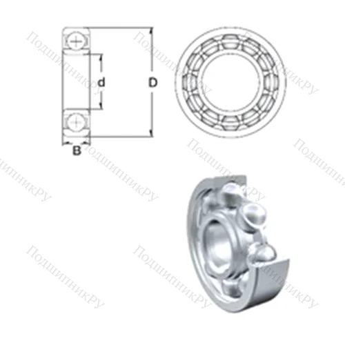 Подшипник шариковый радиальный R 1-4 от производителя  ZEN