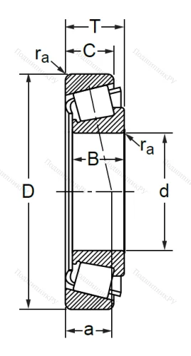 Конический роликовый подшипник 7512 (32212) KQ9ZZZ4COR в Твери