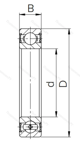 Шариковый однорядный подшипник  6-180100 C 17 (6000 2RS) в Твери