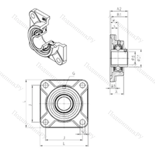 Подшипниковый узел шариковый радиальный UCF 313