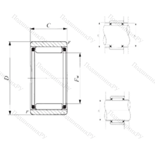 Подшипник игольчатый радиальный RNAF 304216
