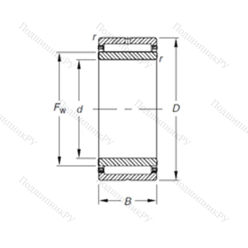 Подшипник игольчатый радиальный NA 4928
