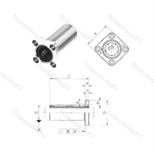 Подшипник шариковый линейный LMK 10LUU