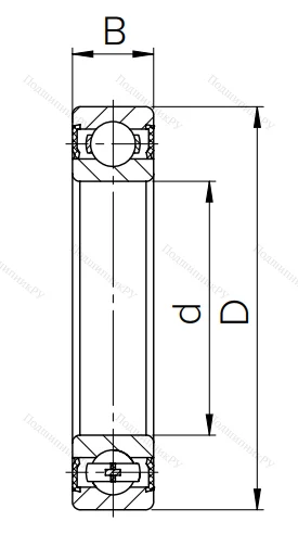 Шариковый однорядный подшипник 7000109 2RS (16009 2RS) в Твери