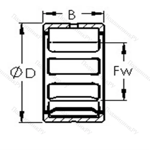 Подшипники игольчатые, прецизионные, метрическая серия RNA 49/22 от производителя  AST