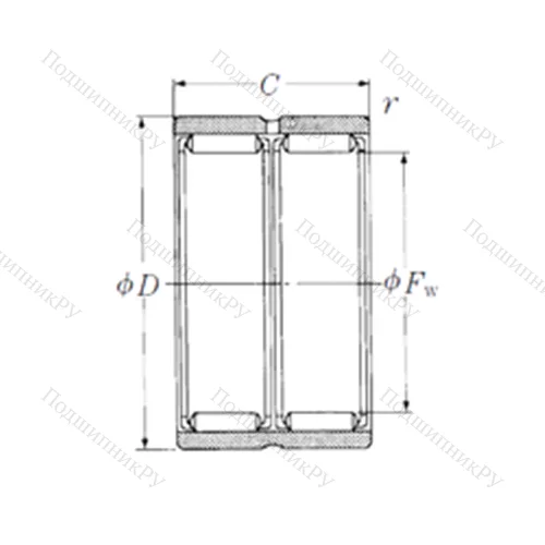 Подшипник игольчатый радиальный RNAFW 223026