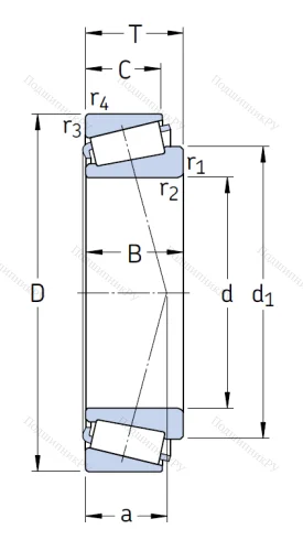 Конический роликовый подшипник 30210 J 2/Q от производителя  SKF