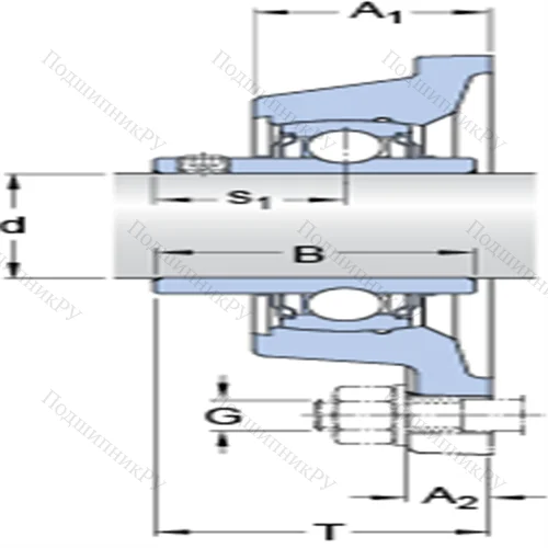 Фланцевые подшипниковые узлы типа Y с прямоугольным фланцем для высоких температур FY 1.1/4 TF/VA 228