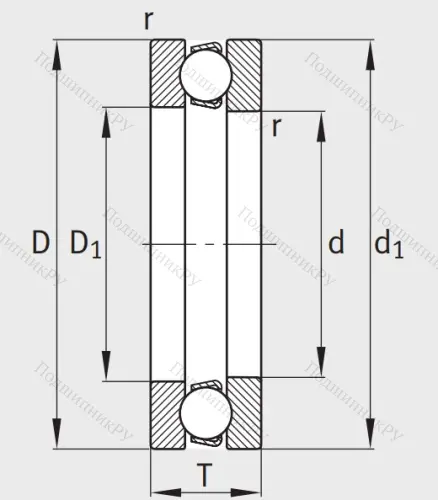 Упорный шариковый подшипник 51408 от производителя  FAG Упорный шариковый подшипник 51408 от производителя  FAG