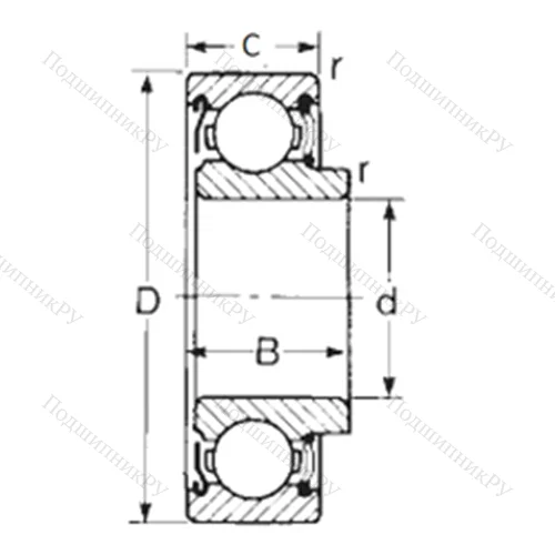 Подшипник шариковый радиальный 87011 от производителя  CYSD