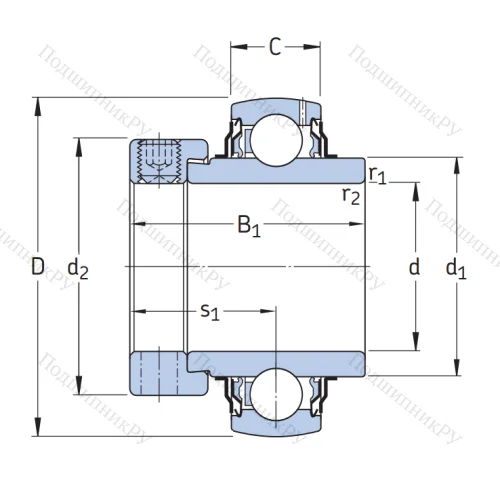 Корпусный подшипник YEL 204-2F в Твери