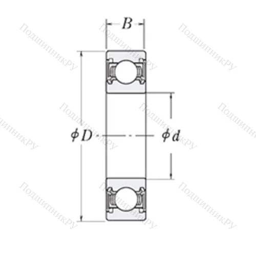 Подшипник шариковый радиальный LJ 1/2-2RS