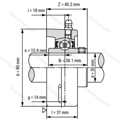 Подшипниковый узел UCFL 206 - Вал: 30 мм от производителя  LPZ