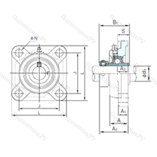 Подшипниковый узел шариковый радиальный UGF 207